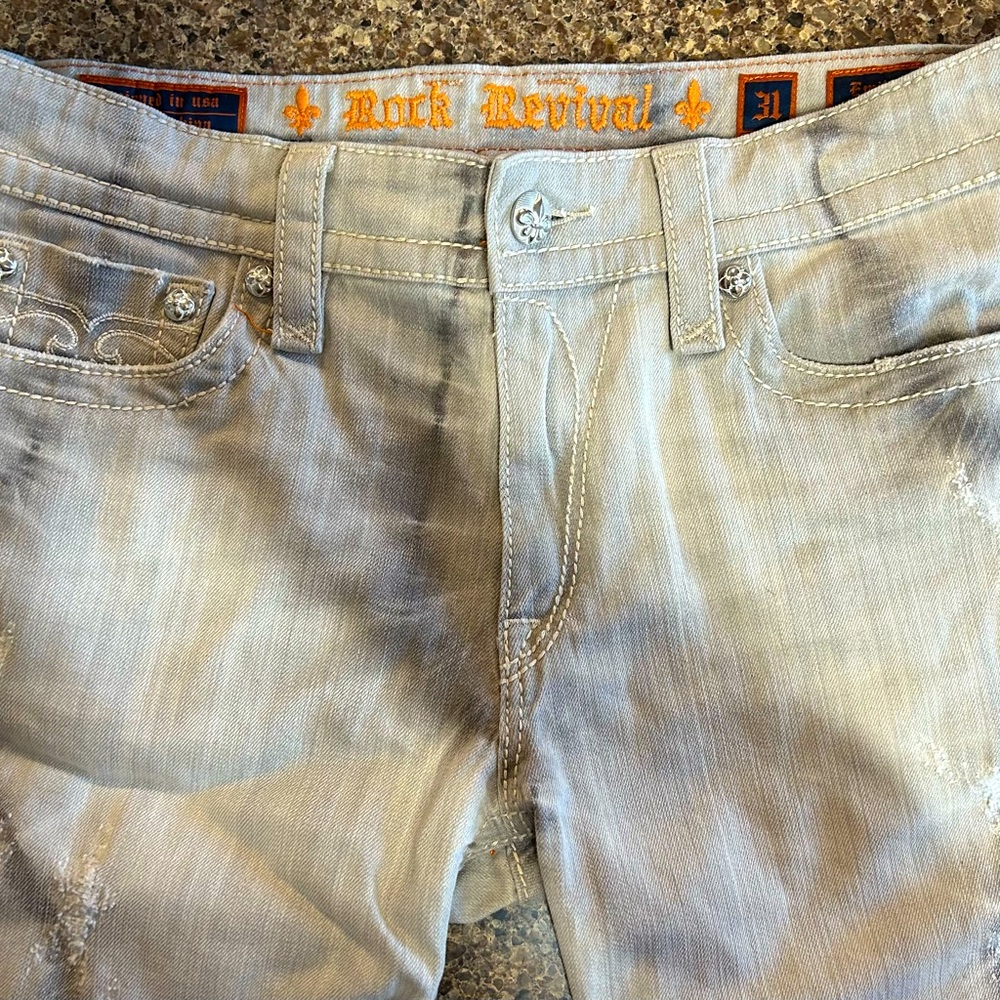 Rock Revival Gray Marble Shorts - Size 31
